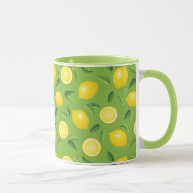 Lemons Background Pattern Mug (Right)