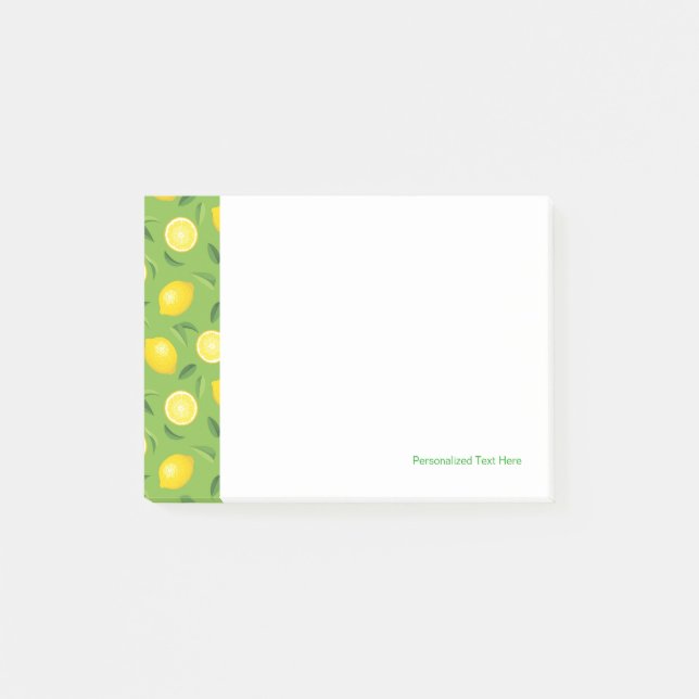 Lemons Background Pattern Post-it Notes (Front)