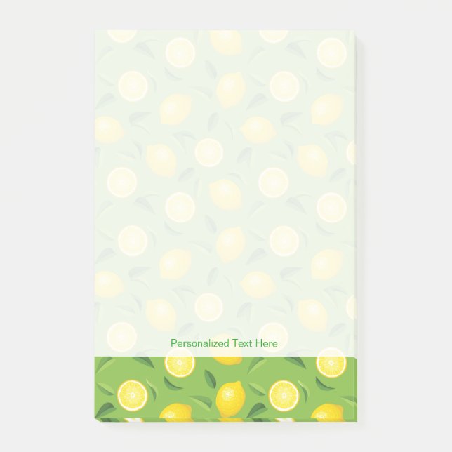 Lemons Background Pattern Post-it Notes (Front)