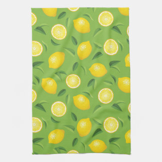 Lemons Background Pattern Tea Towel