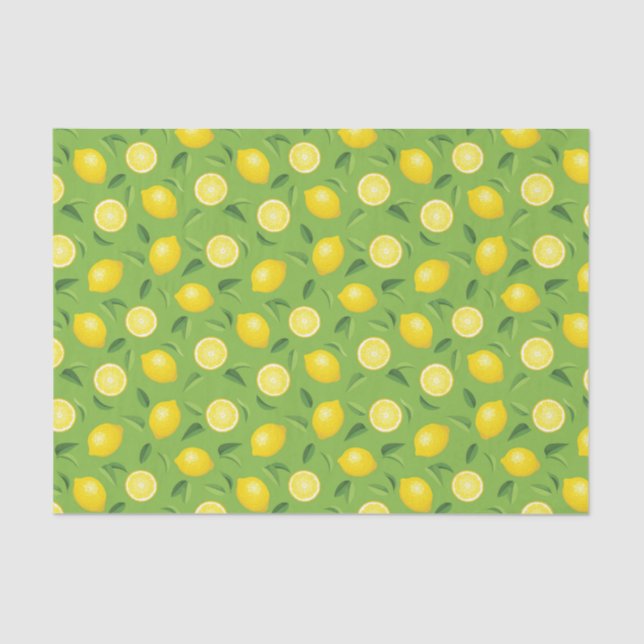 Lemons Background Pattern Tissue Paper (Front)