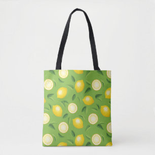 Lemons Background Pattern Tote Bag