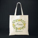 Lemons Blossom Bridesmaid Tote Bag<br><div class="desc">Give your bridal party a tote bag that'll make them feel totally flattered! These totes come customised to say anything that you'd like. For further customisation,  please click the "customise further" link and use our design tool to modify this template.</div>