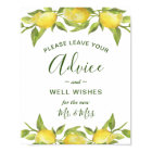 Lemons Blossom Chic Advice and Well Wishes Sign