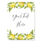Lemons Blossom Greenery Watercolor Sign