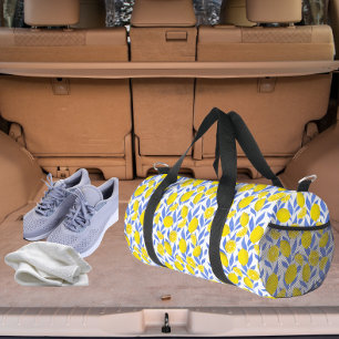 Lemons Blue Mediterranean Duffle Bag