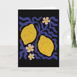 Lemons Boho Floral Mediterranean Summer Vacation  Card