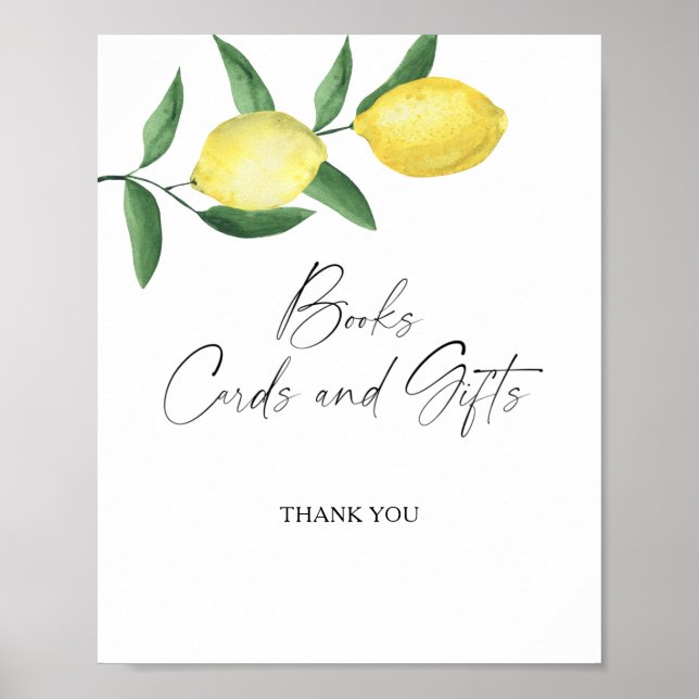 LEMONS - BOOKS CARDS AND GIFTS  Poster (Front)