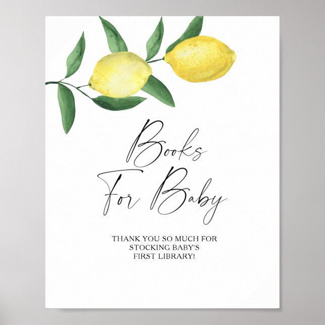 Lemons - books for baby poster (Front)