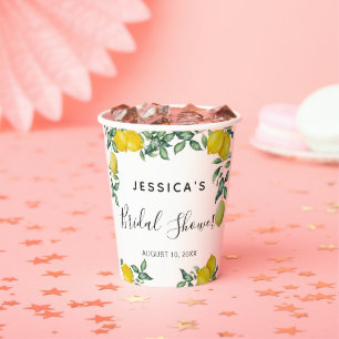 Lemons Bridal Showe party decor Photo booth Paper Cups