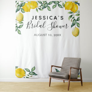 Lemons Bridal Shower Backdrop Photo booth Tapestry