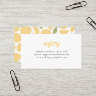 Lemons Bridal Shower Invitation Insert