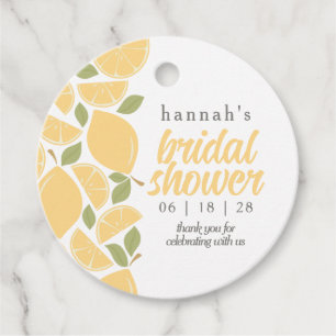 Lemons Bridal Shower or Wedding Favour Tags