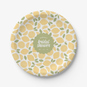 Lemons Bridal Shower or Wedding Personalised Paper Plate