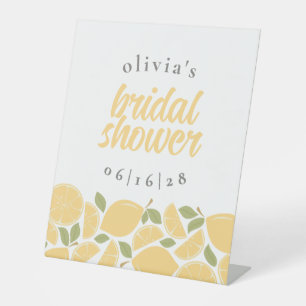 Lemons Bridal Shower Personalised Pedestal Sign