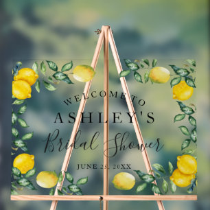 Lemons Bridal Shower Welcome sign Acrylic Sign
