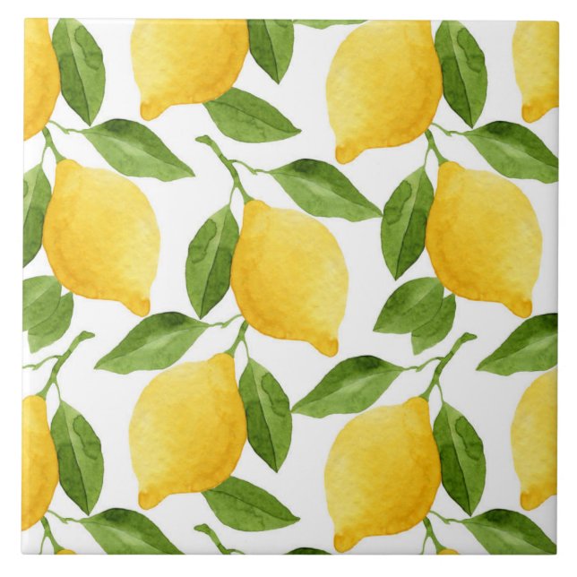 Lemons Ceramic 6" x 6" Tile/coaster Ceramic Tile (Front)