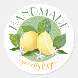 Lemons Citrus Fruit Canning Gift Holiday Classic Round Sticker