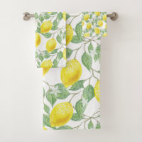 Lemons Citrus Fruit Yellow Pattern Trendy