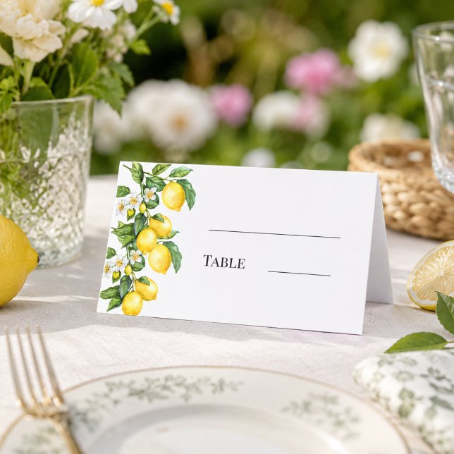 Lemons citrus garden party place card (Creator Uploaded)