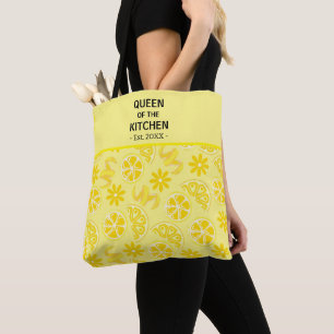 lemons citrus lemonade chef yellow tote bag