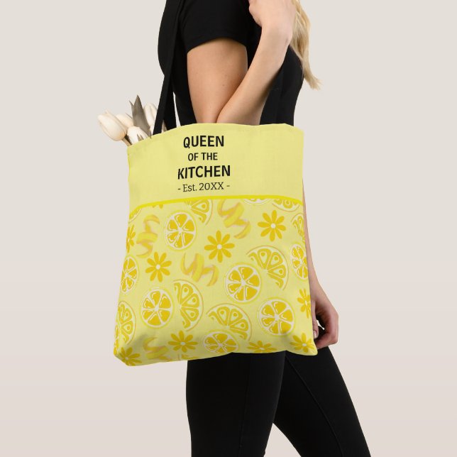 lemons citrus lemonade chef yellow tote bag (Close Up)