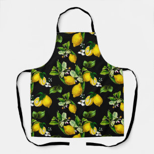 Lemons,citrus,mediterranean art     apron
