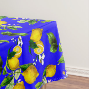 Lemons,citrus,mediterranean art       tablecloth