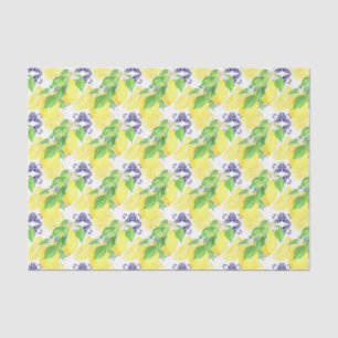 Lemons Damask Pattern Tissue Paper