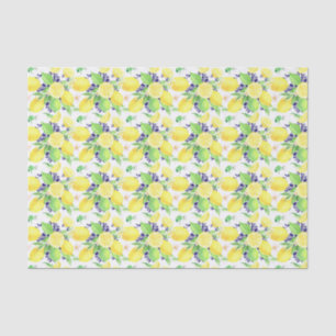 Lemons Damask Pattern Tissue Paper