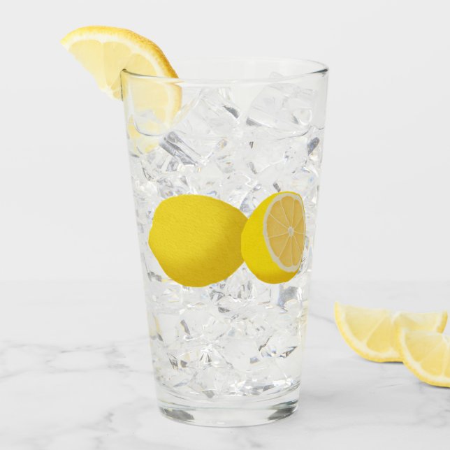 Lemons Drinking Glass (Front Ice)