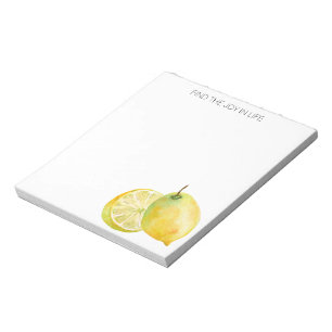 Lemons Find Joy in Life Personalised Notepad