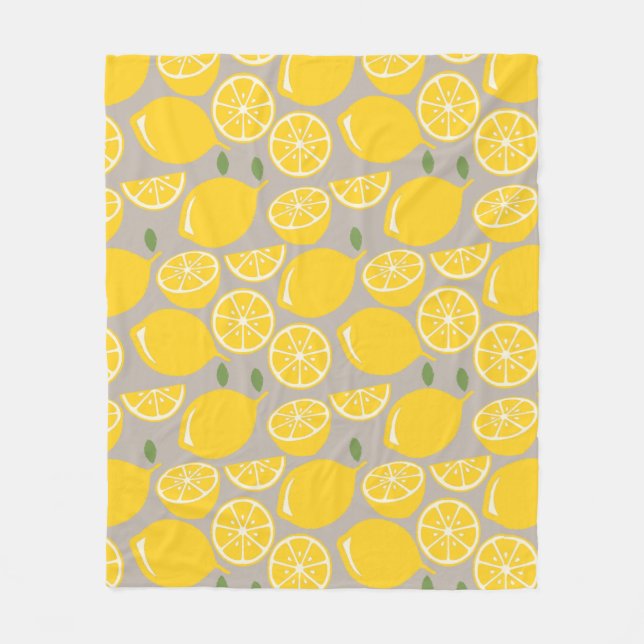 Lemons Fleece Blanket (Front)