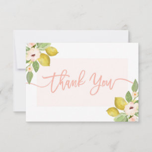 Lemons floral Thank You Card