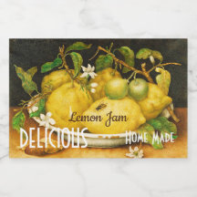 LEMONS FLOWERS LEMON JAM PRESERVES CANNINGS