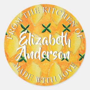 Lemons From the Kitchen of Classic Round Sticker
