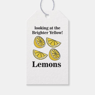 Lemons Fruit Looking At The Brighter Yellow Lemons Gift Tags