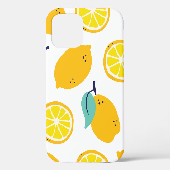 Lemons fruits seamless pattern Case-Mate iPhone case (Back)
