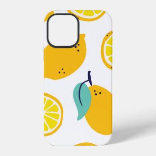 Lemons fruits seamless pattern iPhone 12 case