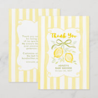 Lemons Gender Neutral Baby Shower Thank You