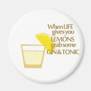 lemons gin and tonic magnet