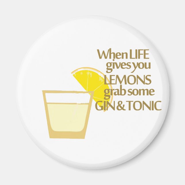 lemons gin and tonic magnet (Front)