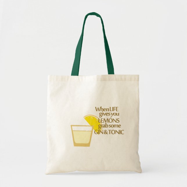 lemons gin and tonic tote bag (Front)