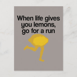 Lemons Go Run Postcard