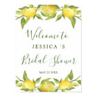 Lemons Greenery Blossom Bridal Shower Sign