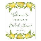 Lemons Greenery Blossom Bridal Shower Sign