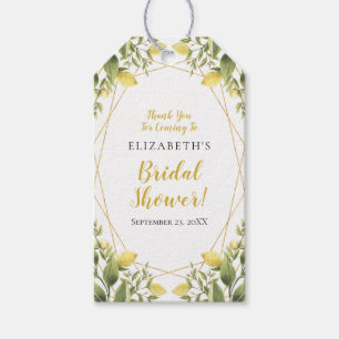 Lemons Greenery Bridal Shower Gift Tags