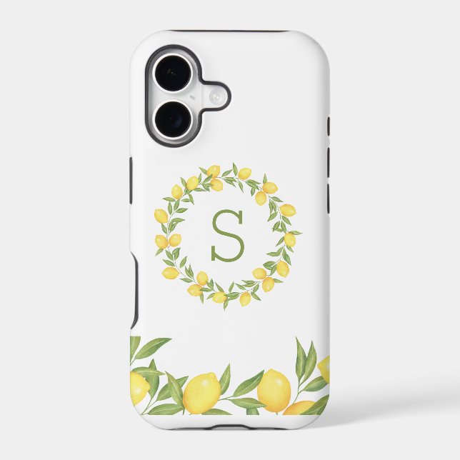 Lemons Greenery Monogram  (Back)