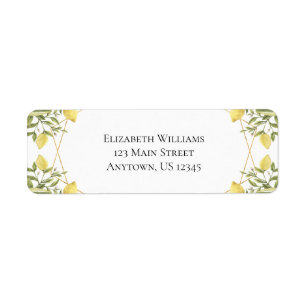 Lemons Greenery Return Address Label