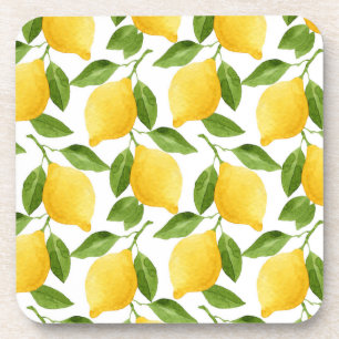 Lemons hard plastic coaster
